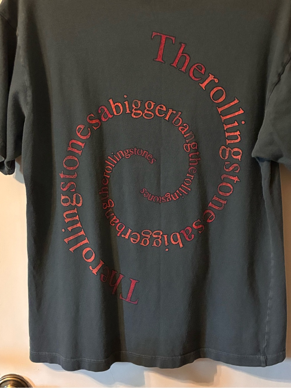 Rolling Stones Black Tee with Red and Orange Spiral Tongue Graphic - Picture 6 of 6